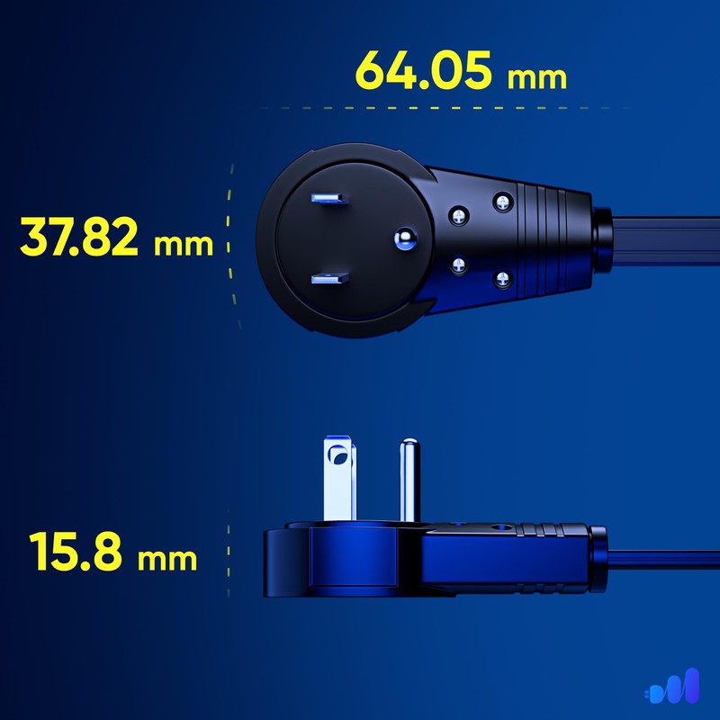 Maximm 360 Rotating Plug Extension Cord - 10ft Flat Design,