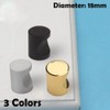 SagaSave 10 Pcs Silver Cylinder Cabinet Knobs, Single Hole Aluminum