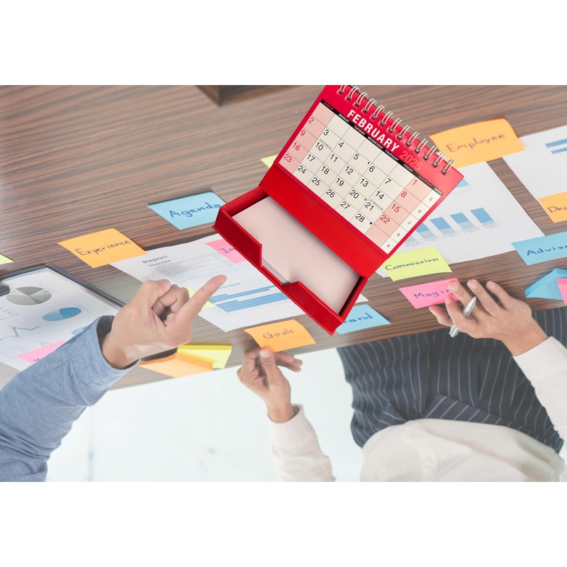 2025 Desktop Month to View Calendar Tear Off and Memo