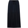 Ulla Popken Women's Jersey Flounce Skirt, navy