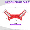 Swpeet 4Pcs 3" Aluminum Alloy Red 90 Degree Right Angle