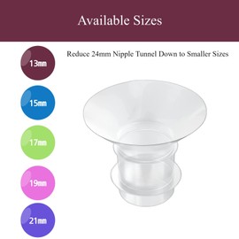 2pcs Flange Inserts 13mm for 9mm-11mm Nipple Size,Fits for Momcozy S12 Pro/S9 Pro/M5,S9/S12/S19/S21/S23,Elvie,Willow,lansinoh,Medela,Spectra,TSRETE,kmaier,MomMed Breastpump 24mm Flange,Down to 13mm