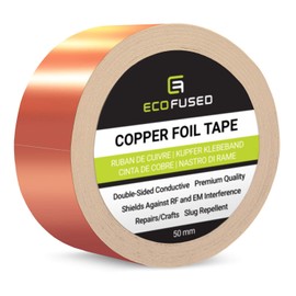 Premium Adhesive Copper Foil Tape - Double-Sided Conductive - 2 inch (50 mm) - EMI and RF Shielding, Paper Circuits, Electrical Repairs, Grounding, Arts and Crafts, Home Interior