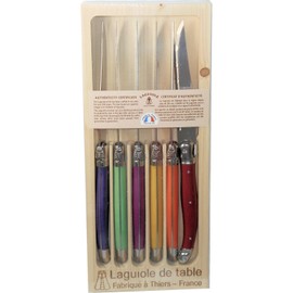 Set French steak knives Fruity color by Jean Dubost
