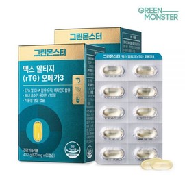 Green Monster Max RTG (rTG) Omega 3 60 capsules (2) / 그린몬스터 맥스 알티지(rTG) 오메가3 60캡슐 2개