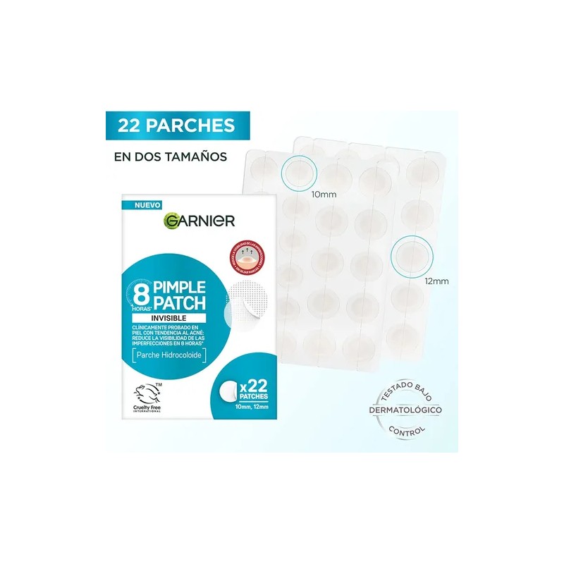 Parches Para Acné Invisibles Pimple Patch 22 unidades Garnier