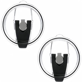 sweetfamily 2 Replacement Lids for Stainless Steel Tumbler Travel Cup,3.1 to 3.15 INCH Cup Mouth Compatible with YETI Rambler and More Tumbler Cups,Spill Proof Splash Resistant Sliding Covers (20 OZ)