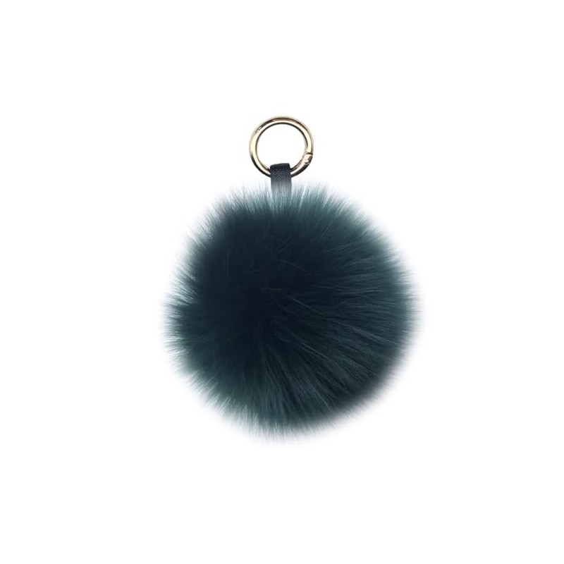 Sqzrpomddy Cute Keychain Pendant Faux Fur Large Fox Fur Pom