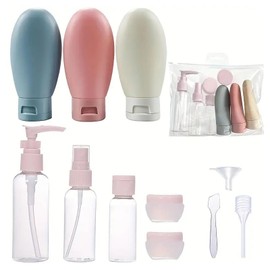 Funngy Travel Bottles for Toiletries,11 PCS Travel Bottles Set for Toiletries Mini Travel Bottles Travel Refillable Toiletries Bottles for Cosmetic Shampoo Lotion Liquids Conditioner Liquids