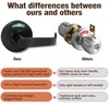 Crystmetal Privacy Indicator Lever Lock, Occupy Door Handle for Bathroom,
