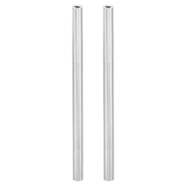 PATIKIL 2pcs M3 Metal Threaded Standoff Spacer Nuts, Round Aluminum Spacers Female Coupling Screws, 1/8" ID x 3/16" OD x 4" L Silver