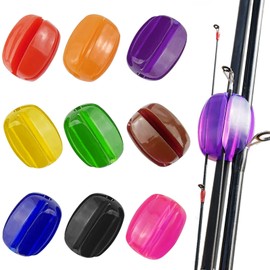 NEPIDOVS 2Pcs Fishing Rod Tie Holder Protector Fish Pole Protector Fastener Binding Rubber Reusable Rod Holder Fishing Tool 2Pcs(Black)