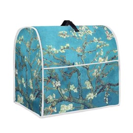 DISNIMO Almond Blossoms Tree Oil Painting Mixer Cover Dustproof Washable Mixer Cover Protection with Handle Pockets Home Kitchen Appliance Cover Stain Resistant Mixer Cover Organizers Cover