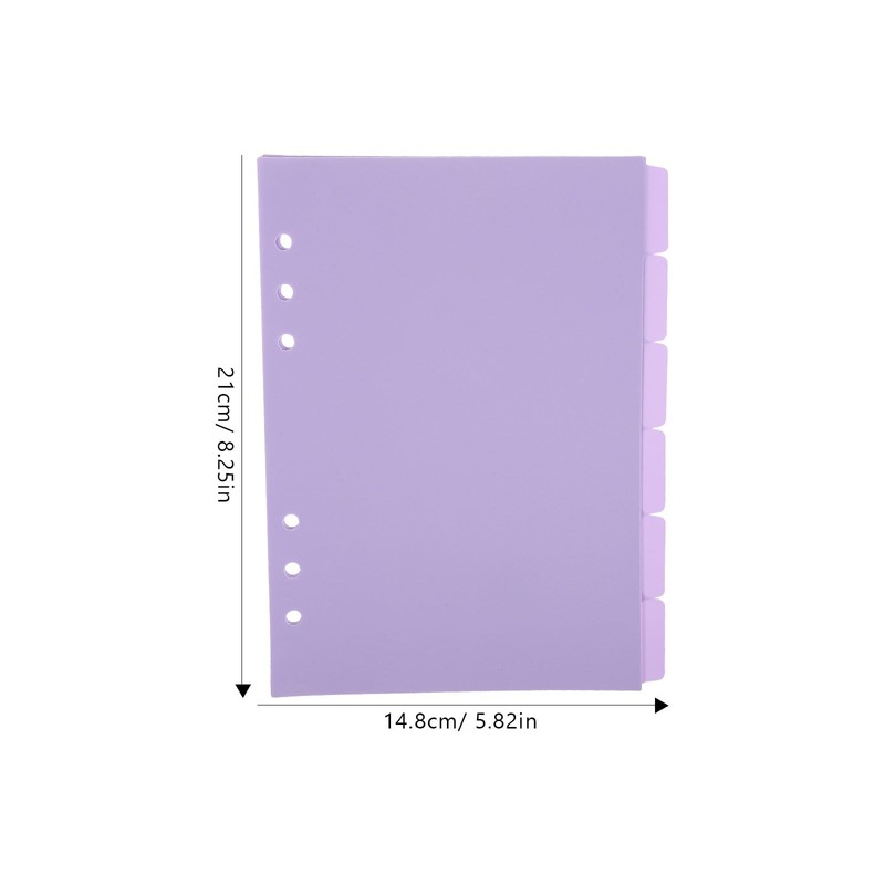 Divider Card Index Sheet File Accessories a5 Size 6 Holes