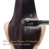 Hair Straightener with Steam,Salon Professional Nano Titanium Ceramic Steam Flat