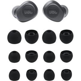 ALXCD Ear Tips Compatible with JBL Vibe 100 TWS in-Ear Headphones, 6 Pairs S/M/L Sizes Replacement Soft Silicone Earbud Tips Eartips, Compatible with JBL Vibe 100 TWS，Black