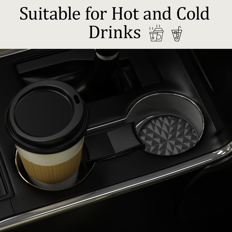 Wingcases Car Coasters Silicone [4 Pack] 2.75in Universal Mats Non-Slip,