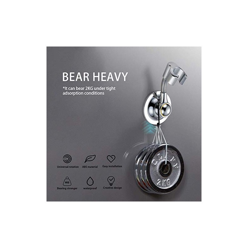 Shower Head Holder Suction Cup Handheld Bracket Adjustable Height Shower