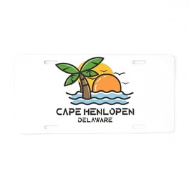 CafePress Delaware Cape Henlopen Aluminum License Plate, Front License Plate, Vanity Tag
