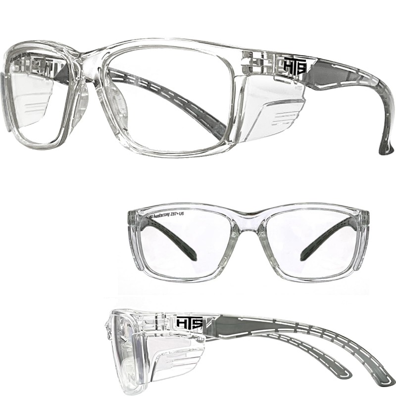 HTS HUNTERSKY E60 Anti-Fog Crystal Frame Safety Glasses with Side