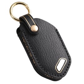 Hontumax Premium Leather 7-Button Key Fob Cover Case for Kia Carnival 2025, for KIA Telluride 2023 2024 2025, for Kia Sorento EV9 2024 2025, for KIA K4 K5 2025 Key Fob Holder (Black)