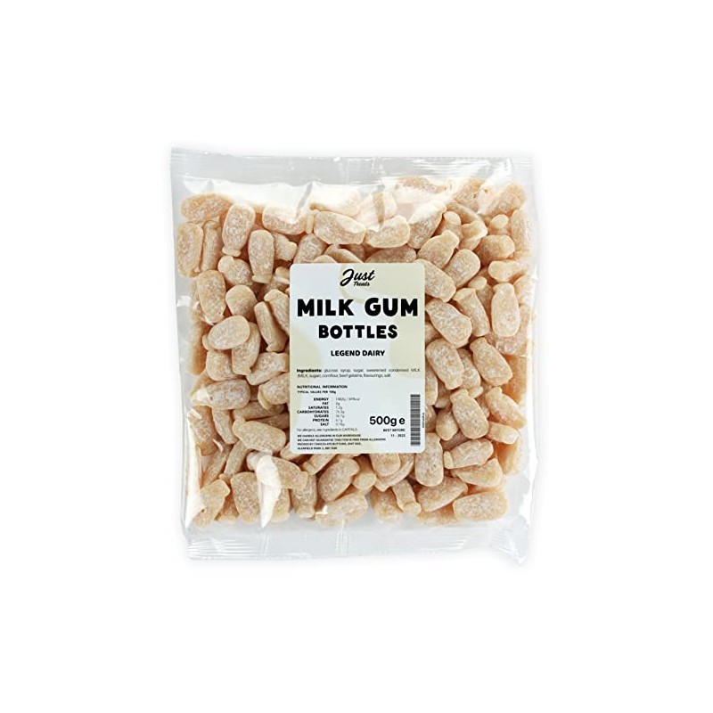 Just Treats Old Fashioned Dusted Milk Bottles (500g Share Bag)