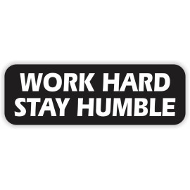 Unbranded/Generic 10pk WORK HARD STAY HUMBLE Funny Motorcycle Hard Hat Helmet Stickers Decals