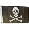 NWFlags Skull and Crossbones Pirate Flag 18" x 12" 75d