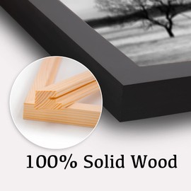 EGOFINE A5 Frames Black Set of 3,Wooden Photo Frames A5,14.8x21cm Picture Frames,A5 Poster Frames with Plexiglass for Tabletop and Wall Mounting