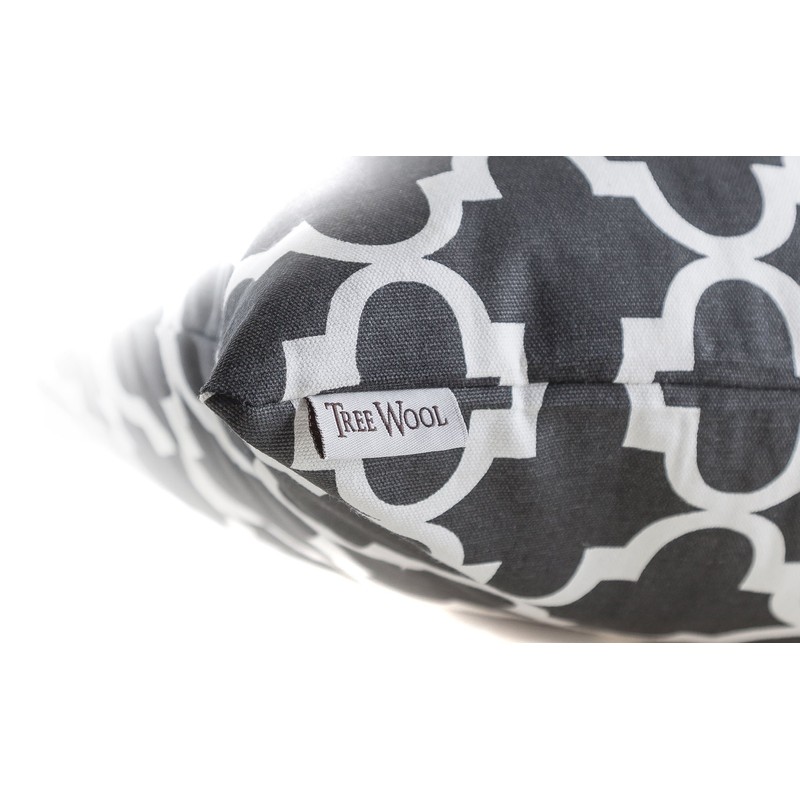 TreeWool Trellis Accent Set of 2 Cotton Canvas Cushion Covers