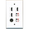 RiteAV - 3 HDMI 1 Port Toslink 2 Port Speaker Wall Plate