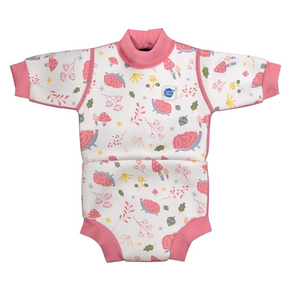 Splash About Baby Girls Happy Nappy Wetsuit One Piece Swimsuit, Forest Walk, 6-14 Months