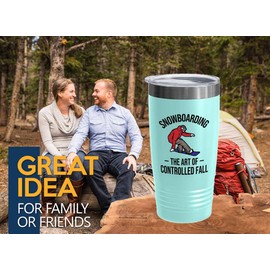 Snowboarding Teal Edition Viking Tumbler 20oz - Snowboarding The art - Ski Snowboard Goggles Snowboarder Skiing Snowboarding Gift Skiers Hiking Mountain Snowboarding