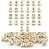 Pack of 100 Wooden Letter Beads, 10 mm Wooden Letter