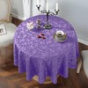 Jeloris Waterproof Vinyl Tablecloth, Round Heavy Plastic Tablecloth, Wipeable Spillproof