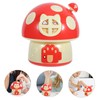 Kisangel Mushroom Shaped Piggy Bank Decorative Saving Pot for Plastic