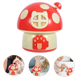 Kisangel Mushroom Shaped Piggy Bank Decorative Saving Pot for Plastic Coin Container for Desktop Bookshelf Cute Money Box for Birthday and Encouraging Saving
