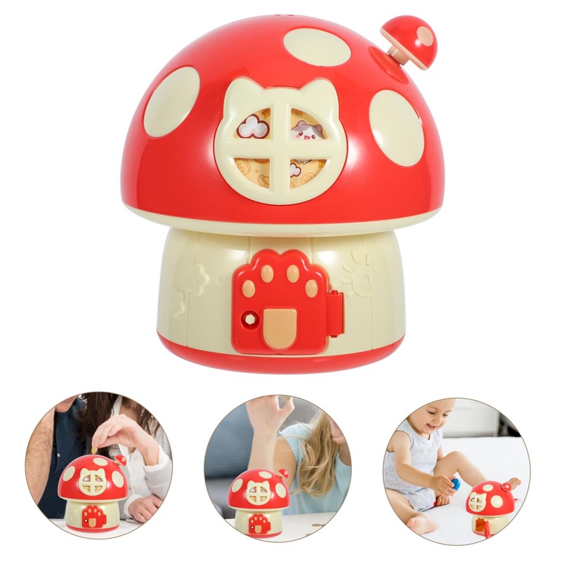 Kisangel Mushroom Shaped Piggy Bank Decorative Saving Pot for Plastic