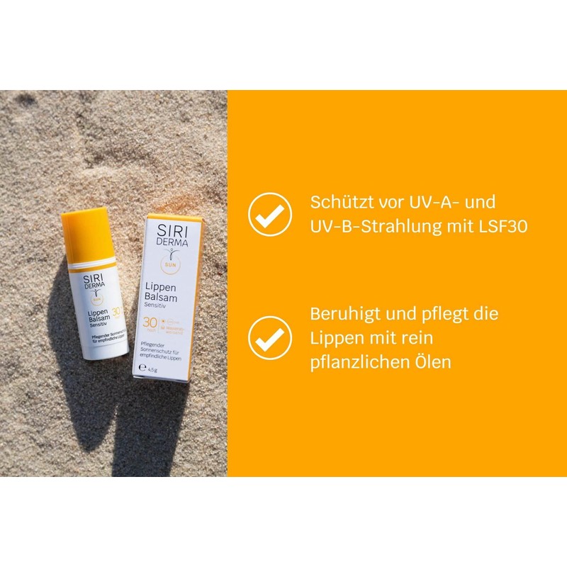 SIRIDERMA Lip Balm Moisturising Lip Care for Dry Lips Antibacterial