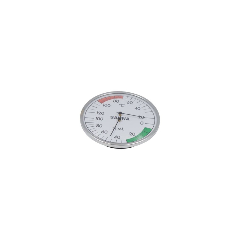 Sauna Thermometer Hygrometer Combination Instrument in Stainless Steel Housing