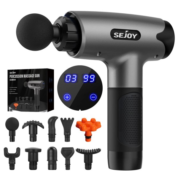 SEJOY Portable Fascia Gun Deep Tissue Massage Mini Lightweight and
