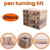 Snblzhef Woodturning Essentials: 20 Pcs 7mm Pre-Drilled Wood Pen Blanks