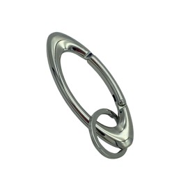 Cute Star Carabiner Clips Keychain Y2K Cool Heavy Duty Black Silver Starfish Carabiner Belt Loop Clip for Men Women Bag Purse Gift (Silver Without Star)