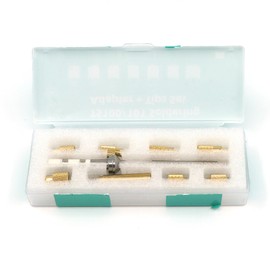 NovelLife Heat Set Insert Tool M2 M3 M4 M5 M6 M8 Hot Melt Brass Knurled Nut Embedded Insertion Tip Adapter Kit 3D Printed Parts Install for TS100 TS101 Pine64 936 900M Soldering Iron