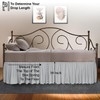 Ruffled Daybed Skirt with Split Corners- Light Grey Twin Daybed