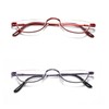 KoKoBin Half Reading Glasses - 2 Pairs Half Rim Metal