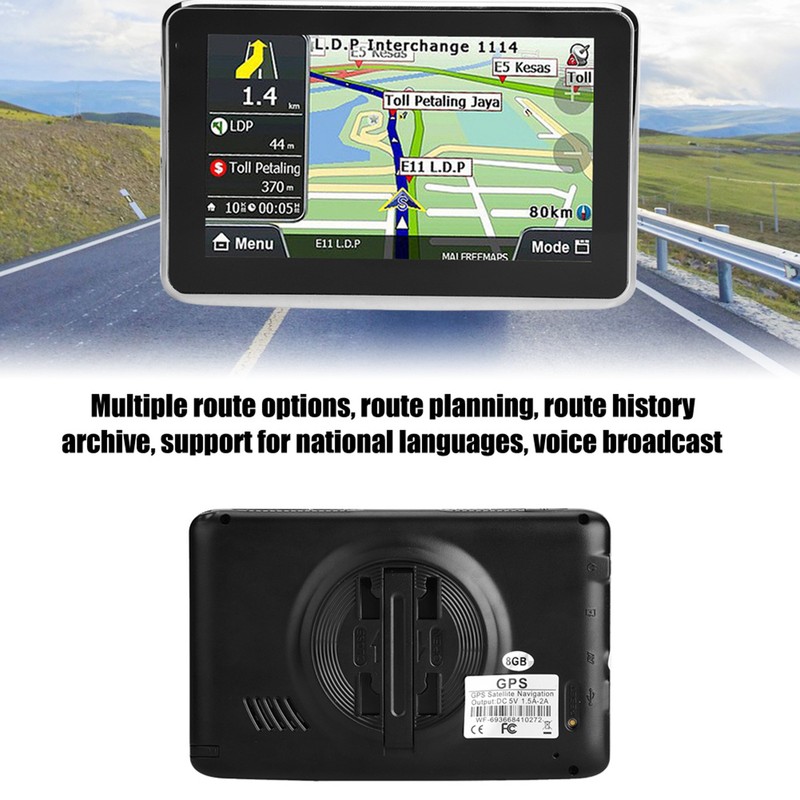 Universal 5 Inch Touch Screen Car Navigator GPS Navigation DDR256M