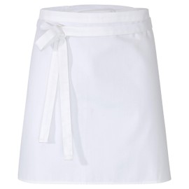 DESERMO Premium Pre-Tie Short 50 x 80 cm (L x W) - High-Quality Professional Apron for Women and Men - Kitchen Apron Made of Cotton Blend - Apron with Choice of Colours, black, 1 Stk