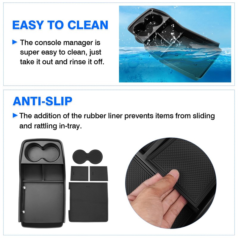 Autorder Lower Center Console Organizer for 2024 2025 Kia EV9