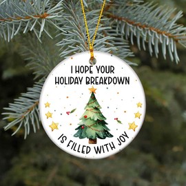 Funny Christmas Ornament for Couples – Wrinkly Saggy End Ornament – Naughty Gag Gift for Husband Wife, Boyfriend Girlfriend – Hilarious Holiday Tree Decoration for Him Her (HC-17) (HC-36)